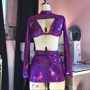 Purple 4 piece rave set